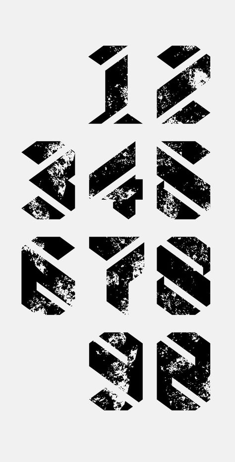 Nestival Numerals – Bespoke lettering on Behance 11 Number Design, Number Tattoo Design, Red Tattoo Designs, Color And Meaning, Tatoo 3d, Numbers Typography, Alfabet Font, Inspiration Typographie, Red Tattoo