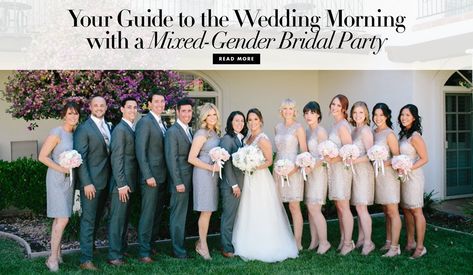 Mixed Gender Bridal Party, Bridal Party Getting Ready, Monogram Outfit, Getting Ready Wedding, Second Weddings, Morning Wedding, Bridal Party Gifts, Groom And Groomsmen, Brides And Bridesmaids