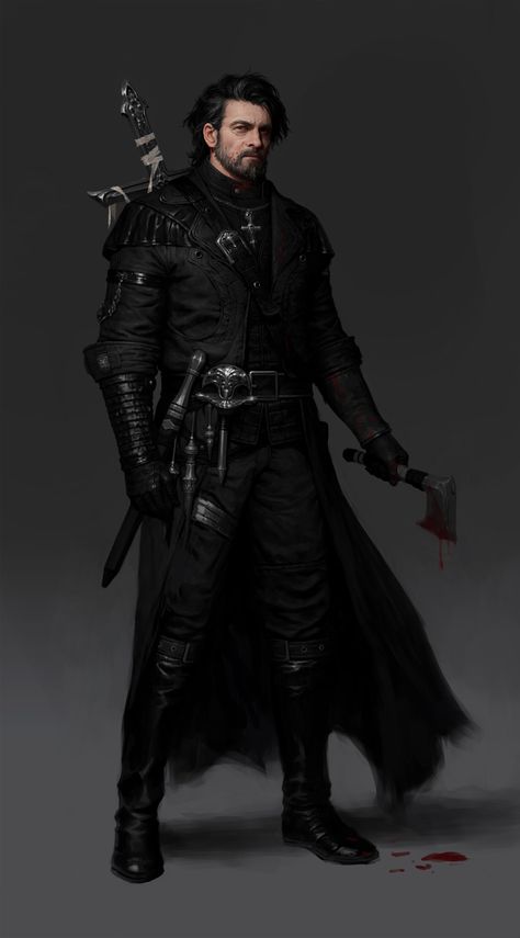 Old Hunter, Blood Hunter, Heroic Fantasy, 다크 판타지, Vampire Hunter, 캐릭터 드로잉, Dishonored, Dungeons And Dragons Characters, Fantasy Male