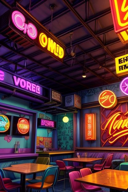 #neon #diner #cafe #aesthetic #orange #bluelight #retro #oldschool #neonart #wallpaper Retro Cafe Aesthetic, Neon Retro Aesthetic, Retro Diner Aesthetic, Neon Diner, Restaurant Vibes, Diner Aesthetic, Neon Cyberpunk, Neon Retro, Aesthetic Orange