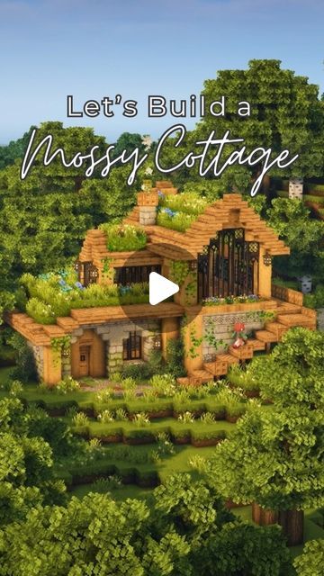 Mossy Cottage, Cottagecore Minecraft, Minecraft Inspo, Discord Server, Minecraft, Cottage, Let It Be, Building