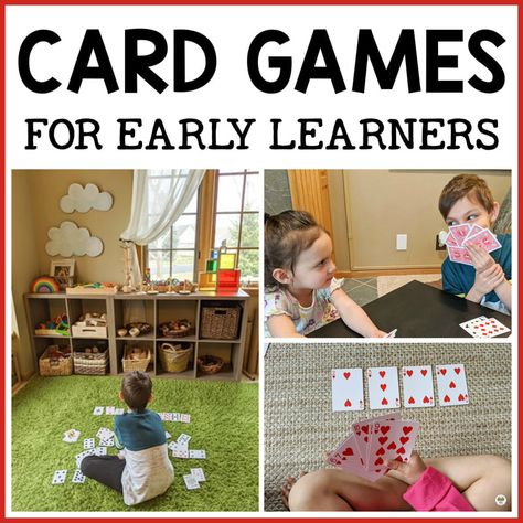 Prek Games, Preschool Camping Activities, Preschool Camping, Math Card Games, Simple Deck, Kindergarten Math Games, Deck Of Playing Cards, Kindergarten Games, Playing Card Games