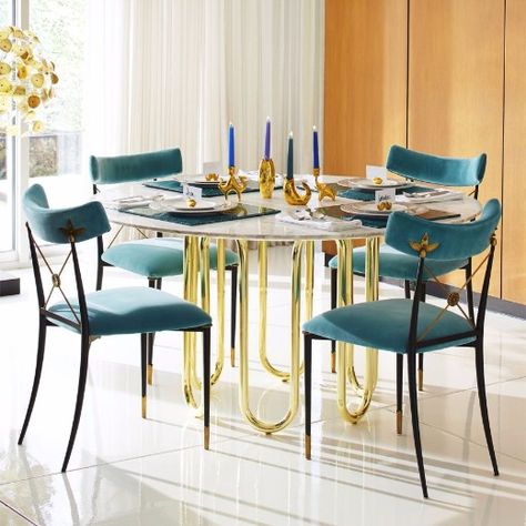 60 Modern Dining Room Design Ideas Brass Dining Table, Dining Room Design Modern, Luxury Dining Room, Contemporary Dining Room, Small Dining Table, Jonathan Adler, Dining Table Design, Modern Dining Table, Furniture Inspiration