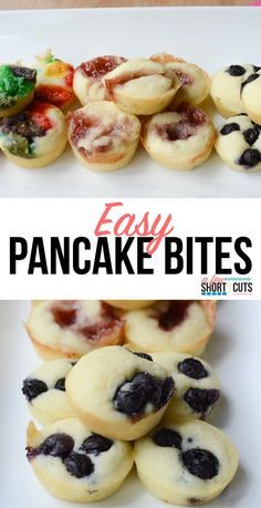 Pancake Bites Recipe, Resep Makanan Beku, Easy Pancake, Menu Sarapan Sehat, Pancake Bites, Simple Breakfast, Pancakes Easy, Camping Food, Breakfast For Kids