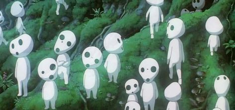 Kodama | Ghibli Wiki | Fandom Princess Mononoke Characters, Kodama Tattoo, House At Night, Tree Spirits, Fact Republic, We Bare Bears Wallpapers, Normal Wallpaper, Soot Sprites, Back Garden Design