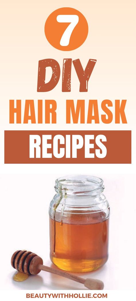 7 DIY Natural Hair Mask Recipes For Volumized Hair Diy Deep Conditioning Hair Mask, Shiny Hair Mask, Deep Conditioning Diy, Volumized Hair, Diy Natural Hair, Soft And Shiny Hair, Hair Masks For Dry Damaged Hair, Damaged Hair Diy, Honey Hair Mask