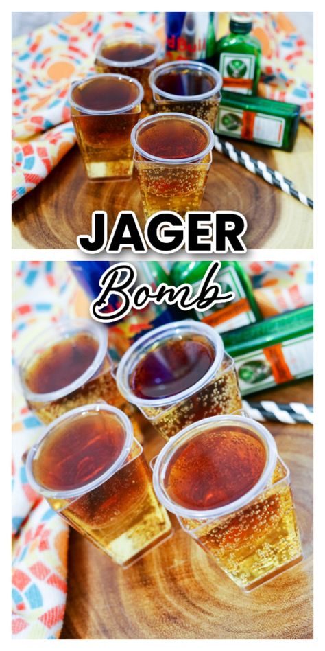 Jager Bomb Bomb Shots, Jager Bomb, Alcoholic Recipes, Bomb Drinks, Dip Recipes Appetizers, Shots Shots Shots, Pudding Shots, Ice Cream Drinks, Shots Alcohol