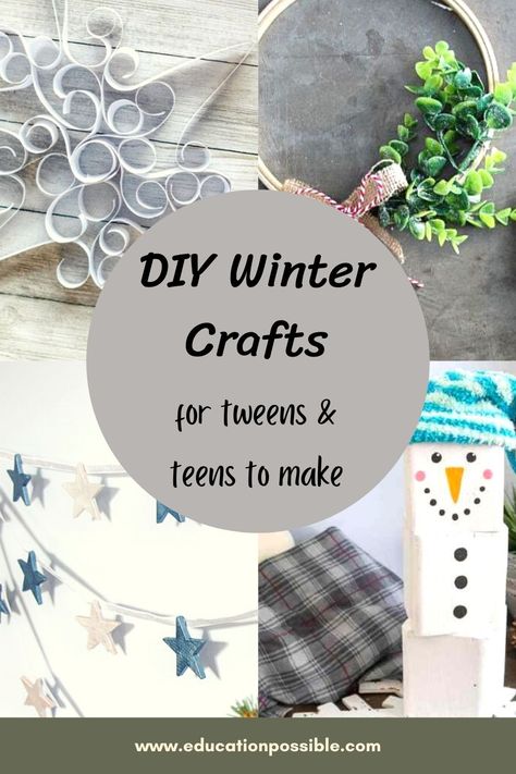 Simple and quick winter crafts for teens that will help keep them busy during the cold, dark days of winter. Kids don't have to be bored, even though they're stuck inside more than usual. Spend some time together making some cool DIY projects that you can use to decorate your home to celebrate winter. Many of these crafts use classic symbols of the season like snowflakes, snowmen, and icicles. Winter Craft Ideas For 5th Graders, Winter Camp Crafts, Winter Crafts 4th Grade, January Crafts For Adults Diy, Winter Themed Crafts For Adults, Winter Activities For Middle School, Winter Crafts Middle School, Winter Crafts For Middle School, January Diy Crafts