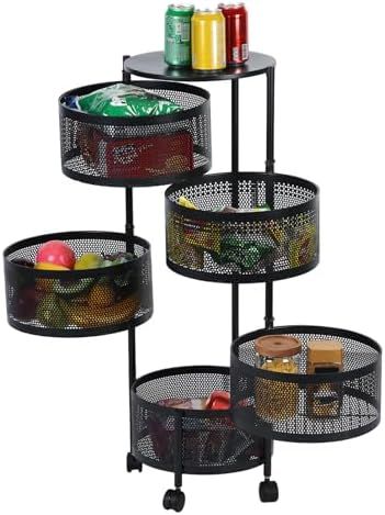 Amazon.com: Keep shopping for Kitchen Basket, Shelf Baskets Storage, Kitchen Storage Cart, Fruit And Vegetable Storage, Wire Shelf, Kitchen Baskets, Office Black, Vegetable Storage, Construction Crafts