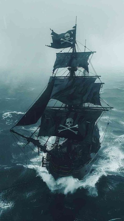 Ghost Ship Art, Make A Notebook, Ship Images, Pirate Ship Art, Boats Wallpaper, Kaptan Jack Sparrow, Navi A Vela, Boat Wallpaper, Old Sailing Ships