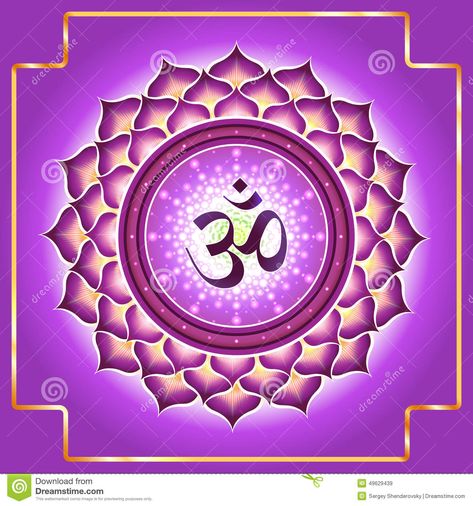 Chakra Sahasrara - Download From Over 45 Million High Quality Stock Photos, Images, Vectors. Sign up for FREE today.… Aum Sign, Chakra Decor, Chakra Symbols, Chakra Colors, Om Symbol, Spiritual Symbols, Color Meanings, Les Chakras, Chakra Jewelry