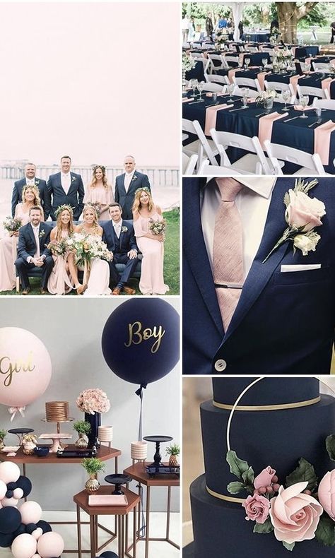 Ivory Blush Pink And Navy Blue Wedding, Blush And Navy Blue Wedding Theme, Summer Outdoor Wedding Ideas On A Budget, Royal Blue And Blush Wedding, Pink And Blue Centerpieces, Pink And Navy Wedding Theme, Roses Wedding Theme, Blue And Pink Wedding Theme, Blush Pink And Navy Wedding