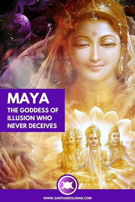 Maya is the manifestation of the illusions that surround us! Only by understanding her, we can reach true reality! #HinduMythology #Mythology Maya Goddess, Anunnaki Gods, Witchy Goddess, The Illusionist, Blue Bus, Hindu Goddess, Divine Mother, Hindu Mythology, Mystical World