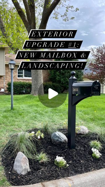 Laura Sima // Sima Spaces on Instagram: "Mailbox Before & After 📫 It’s the summer of exterior projects, and I’m starting with the front of our home! One step at a time, I’m working on improving our home’s curb appeal. Project #1 was giving our mailbox a makeover. It took me about 5 hours from start to finish to remove the old one, install a new one, and landscape around it. Pretty nice upgrade if I say so myself! 🙌  Tutorial coming soon! And I have plenty of additional projects planned, so make sure to follow along!   ⭐️Sources are on my @shop.ltk page (@simaspaces)  #mailboxupgrade #mailbox #landscaping #curbappeal #landscapingideas #mailboxscapes #diy #idiyedthat #diyprojects #diyhomeprojects #youcandoit #diyideas #curbappealmatters #curbappealideas" Landscaping Around Mailbox Ideas, Mailbox Landscaping, One Step At A Time, Project Plans, 5 Hours, Old Ones, Mailbox, Our Home, Curb Appeal