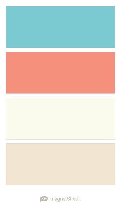 Wedding Colors Teal, Trendy Wedding Colors, Coral Colour Palette, Navy Color Palette, Teal Wedding Colors, Coral Bedroom, Calendar Magnets, Teal Color Palette, Custom Refrigerator