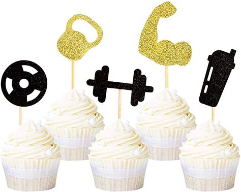 Cupcake Picks, Themed Birthday Party, Birthday Party Cake, Party Cake, Gym Workout, Cupcake Toppers, Bodybuilding, Cupcake, Birthday Party