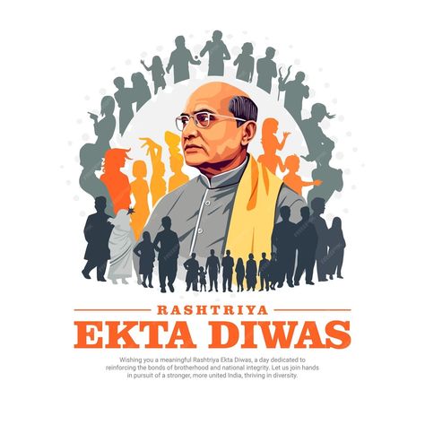 Rashtriya Ekta Diwas and National Unity Day social media post banner template | Premium AI-generated vector Rashtriya Ekta Diwas, National Unity Day, Unity Day, Event Graphics, Hanuman Wallpaper, Festival Design, Event Poster, Creative Posters, Theme Design