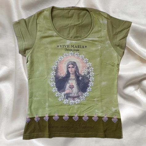 Look what I just found on Depop 🙌 https://depop.app.link/CQAGqhWbysb Virgin Mary Clothes, Sacred Hearts, Iconic 90s, Hysteric Glamour, 2024 Fashion, Virgin Mary, 90s Vintage, Costume Design, Dream Wardrobe