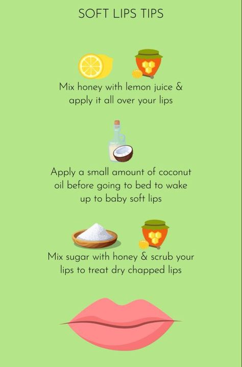 soft lips tips Soft Lips Tips, Lip Sugar Scrub Recipe, Chapped Lips Remedy, Lip Care Tips, Skincare Ideas, Lip Tips, Makeup Brushes Guide, Candy Lips, Lip Care Routine