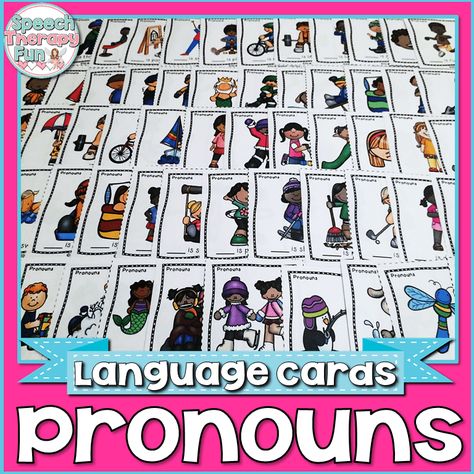 Your Freebies - Speech Therapy Plans Pronouns Speech Therapy, Aba Classroom, Speech Therapy Free, Pronoun Activities, Action Pictures, Language Goals, Speech Therapy Materials, Grammar Activities, Speech Activities