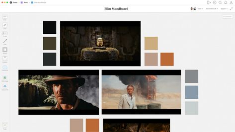 Film Moodboard Template & Example - Milanote Mood Board Filmmaking, Film Moodboard Design, Milanote Ideas, Movie Moodboard, Film Moodboard, Moodboard Template, Coffee Table Book Design, Color In Film, Jesus Coloring Pages