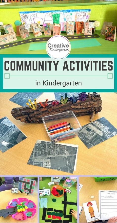 Community Activities in Kindergarten | Creative Kindergarten Community Kindergarten, Project Based Learning Kindergarten, Social Studies Communities, Community Helpers Kindergarten, Kindergarten Inquiry, Social Studies Centers, Communities Unit, Community Helpers Theme, Community Helpers Preschool