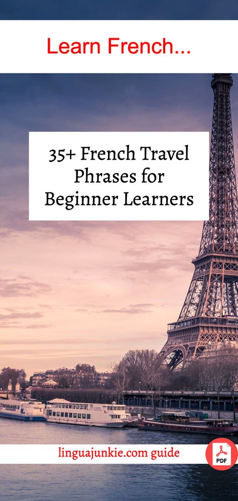 French Beginner Vocabulary, French Phrases For Travel, French Travel Phrases, French 101, Common French Phrases, Speaking French, Paris Things To Do, Travel Phrases, French Travel