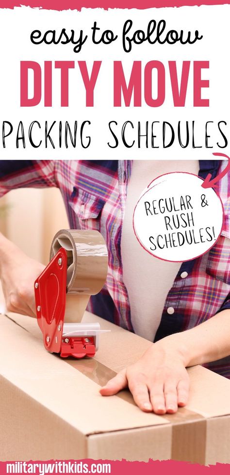 Packing Schedule For Moving, Military Move Checklist, Tips For Moving Out, Moving House Packing, Moving List, Moving Timeline, Pcs Move, Moving House Tips, Military Move