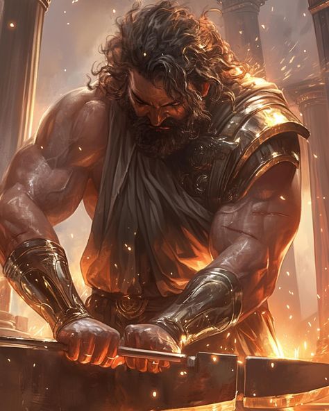 Hephaestus, God of Fire and Metalworking Oh Hephaestus, the sweet runt of the litter. I’ve always had a soft spot for this God. He is… | Instagram Hephaestus God, God Of Fire, Final Fantasy Art, Batman Comic Art, Soft Spot, Batman Comics, Be The Best, Greek Mythology, The Sweet