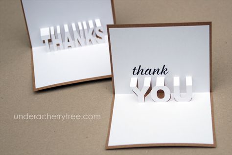 Thank You Pop Up Cards, Thank You Card Design Cricut, Pop Up Svg Free Download, Free Svg Thank You Cards For Cricut, Silhouette Thank You Cards, Paper Engineering, Silhouette Cards, Silhouette Tutorials, Paper Flower Backdrop