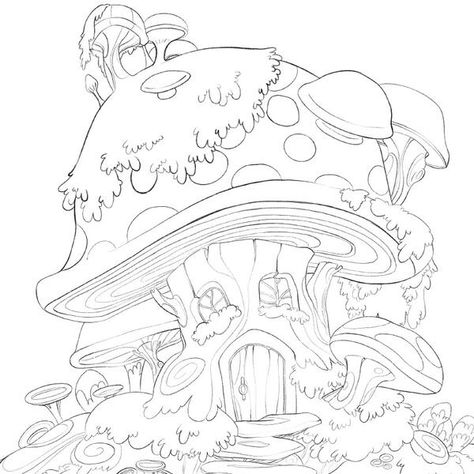 Toadstool House, Elephant Coloring, Kids Fathers Day Crafts, Whimsical Characters, Cozy Art, Magical Woodland, Elephant Coloring Page, Floral Elephant, Hand Reflexology