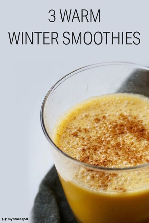 Hot Smoothies Winter, Fall Smoothie Recipes Healthy, Spicy Smoothie Recipes, Winter Smoothie Recipes Healthy, Warm Smoothie Recipes, Warm Smoothies For Winter, Warm Protein Drinks, Warm Healthy Snacks, Meal Smoothie Recipes