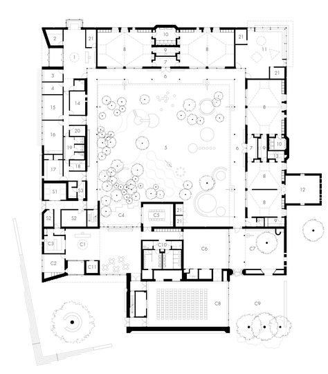 Portholes connect community centre and kindergarten in Cambridge School Floor Plan, Classroom Planning, Architect Drawing, Community Centre, Cambridge England, Innovation Centre, Kindergarten Centers, Cultural Centre, Architecture Ideas