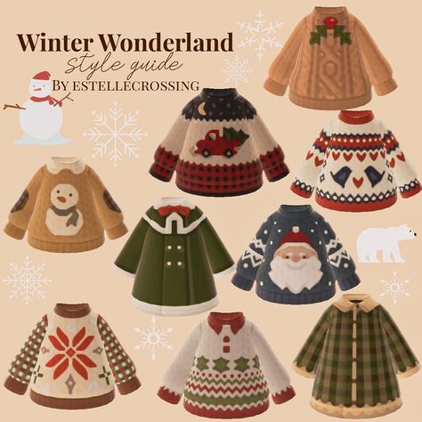 Acnh Holiday, Acnh Christmas Code, Acnh Christmas, Wonderful Thursday, Cozy Winter Cabin, Clothing Codes, Acnh Cottagecore, Animal Crossing 3ds, Animal Crossing Funny