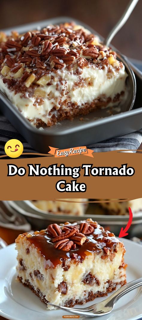 Discover the magic of the Do Nothing Tornado Cake—a dessert that practically makes itself! Simply mix, bake, and enjoy a moist cake loaded with coconut and pecans, topped with a buttery glaze. Effortless and delicious! #EasyBaking #TornadoCake #LazyDesserts Desert With Evaporated Milk, Do Nothing Tornado Cake Recipe, Unique Birthday Dessert Ideas, Tornado Cake Recipe, Easy Cake Recipes From Scratch, Piecaken Recipe, Do Nothing Tornado Cake, Buttermilk Dessert Recipes, Easy Desserts Recipes