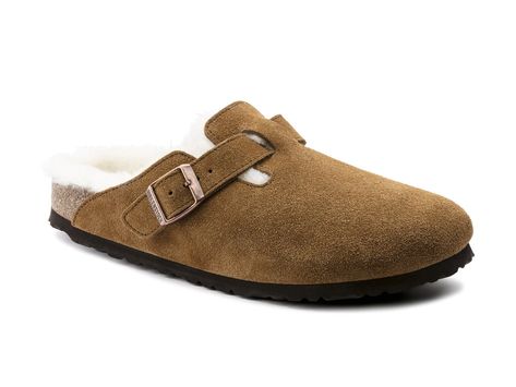 Boston Shearling, Birkenstock Boston Shearling, Birkenstock Mules, Slippers With Arch Support, Ugg Ultra Mini, Boston Clogs, Men Suede, Winter Slippers, Open Fire