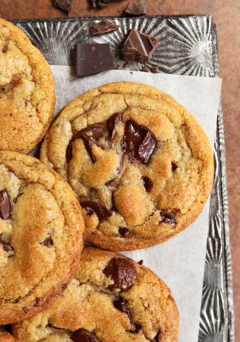 BEST Chewy Brown Butter Chocolate Chip Cookies (with VIDEO) - Scientifically Sweet Scientifically Sweet Chocolate Chip Cookies, Thick Brown Butter Chocolate Chip Cookies, Soft Brown Butter Chocolate Chip Cookies, Burnt Butter Cookies, Amish Chocolate Chip Cookies, Burnt Butter Chocolate Chip Cookies, Soft Cookies Chocolate Chip, Brown Butter Cookies Chocolate Chip, Browned Butter Cookies