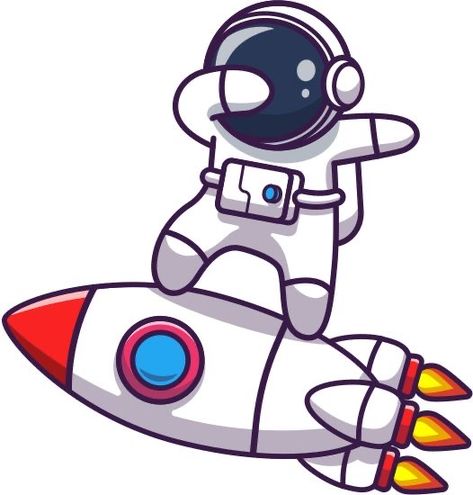 Rocket Cartoon, Astronaut Illustration, Astronaut Art, Marketing Business Card, Space Party, Space Theme, Print Stickers, Mockup Design, Rocket