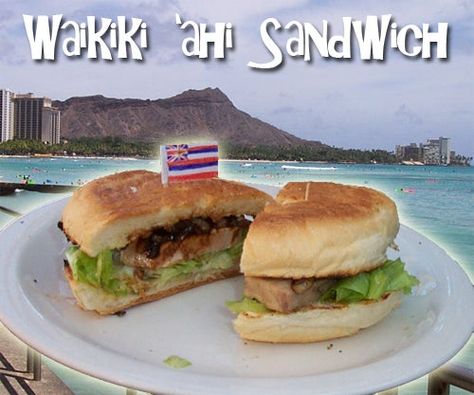 Waikiki 'ahi (Tuna Steak) Sandwich : 5 Steps (with Pictures) - Instructables Tuna Steak Sandwich, Ahi Tuna Sandwich, How To Cook Tuna, Grilled Tuna Steaks, Ultimate Sandwich, Ahi Tuna Steak, Tuna Steak Recipes, Tuna Burgers, Steak Sandwich Recipes