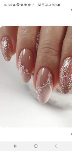 Gold Nail, Summer Nails, Nail Polish, Nail Art, Nails, Pink, Gold, Beauty, White