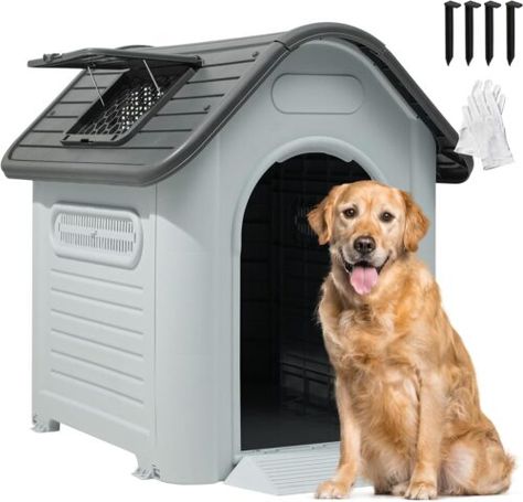 Provide Your Pet with Comfort and Protection with YITAHOME’s Large Plastic Dog House Large Dog House Outdoor, Dog House Outdoor, Plastic Dog House, Large Dog House, Pet Doors, House Outdoor, Pet House, Dog Houses, Animal House