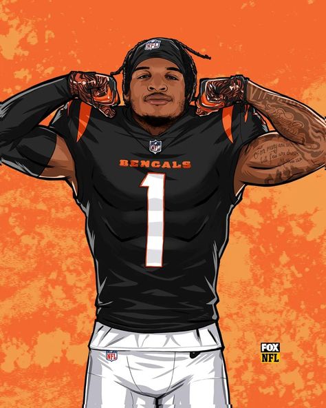 marco d'alfonso on Instagram: “i also had the privilege to work on @nflonfox Ja'Marr Chase player graphic #nfl #bengals #cincinnati #ohio #jamarrchase #superbowl…” Drawings Of Football Players, Nfl Drawings, Nfl Bengals, Dallas Cowboys Images, Cowboy Images, Nfl Football Art, Sec Football, Nfl Football Players, Nfl Photos