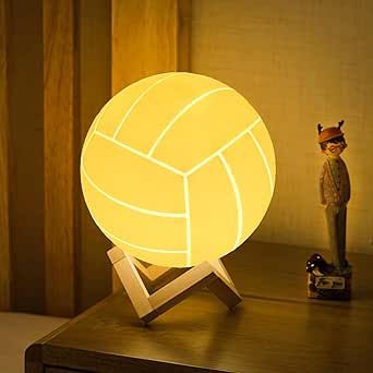 Olee Odee Volleyball Night Light, Volleyball Lamp Light for Kids Room with Remote Control 16 Colors Changing Sport Fan Room Decoration Gifts for Boys,Girls,Volleyball Lover (5.9 inches) Volleyball Themed Bedroom, Volleyball Bedroom Ideas, Volleyball Themed Room, Volleyball Room Decor, Volleyball Bedroom, Volleyball Pillow, Volleyball Room, Volleyball Things, Volleyball Ideas