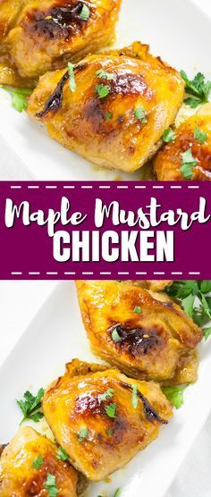 Honey Maple Chicken, Quick Chicken Thigh Recipes, Maple Syrup Chicken, Mustard Marinade For Chicken, Maple Mustard Chicken, Mustard Chicken Thighs, Chicken Rotisserie, 5 Dinners, Maple Chicken