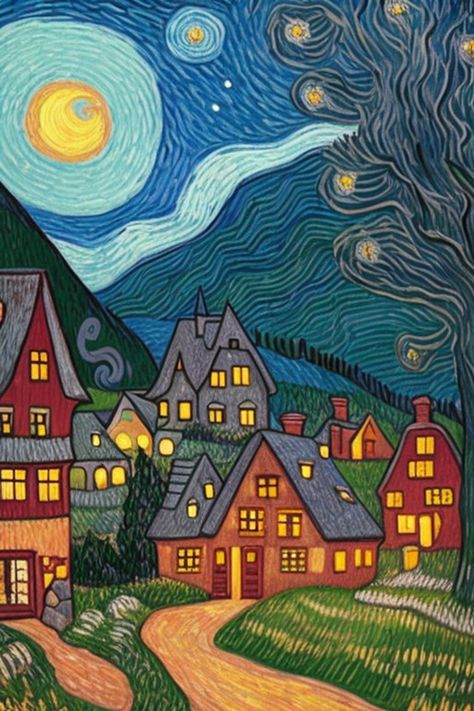 Cute houses in the mountains are my passion! #MedievalDreams #FantasyTowns #SurrealCastles #NaiveArtistry #EnchantedCities #WhimsicalVillages #DigitalFairytale #DreamlikeRealms #MythicMetropolis #FairyTaleArt #QuirkyMedieval #MagicalVistas #SurrealisticCities #NaiveWonderland #WhimsyandWonders #FantasyFolkArt #EnchantedRealities #DreamscapesArt #MythicalTownscapes #FairytaleFolly Follow me in instagram @Bobilo_art Folk Art Painting Whimsical, Houses In The Mountains, Cute Houses, Fairytale Houses, Whimsical Houses, Painting Whimsical, Cute House, Fairytale Art, Folk Art Painting