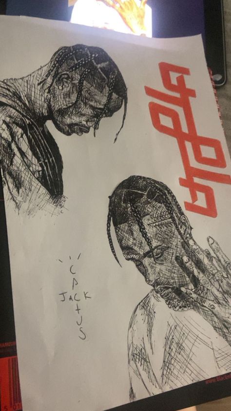 Travis Scott Art Drawing, Travis Scott Artwork, Astroworld Drawing, Travis Scott Sketch, Travis Scott Painting, Travis Scott Drawing, Utopia Drawing, Rapper Drawings, Travis Concert