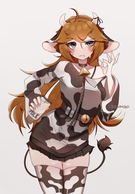 Cow Oc, Female Minotaur, Alakazam Pokemon, Female Cow, Female Monster, Monster Drawing, Mythical Animal, Zelda Art, The Cow