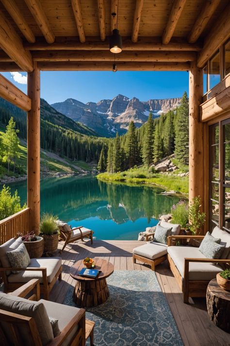 Transform Your Life: Colorado&#8217;s Top Wellness Retreats Unveiled Mountain Wellness Retreat, Colorado Dream Home, Holistic Vision Board, Wellness Retreat Aesthetic, Stunning Backyards, Retreat Aesthetic, Retreat Space, Mountain Lake House, Colorado Cabin