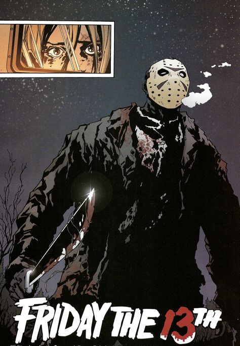 Friday the 13th - WildStorm limited series (2007) Jason Voorhees Drawing, Jason Voorhees Wallpaper, Photo To Cartoon Photoshop, Jason Voorhees Art, Jason Vorhees, Horror Party, Slasher Movies, Horror Artwork, Horror Themes