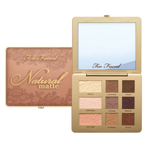 Natural Matte Eye Shadow Collection - Too Faced | MECCA Too Faced Natural Matte, Christmas Makeup Tutorial, Makeup Winter, Too Faced Natural Eyes, Eyeshadow Tips, Glowing Radiant Skin, Chocolate Martini, Neutral Eyes, Matte Eyeshadow Palette